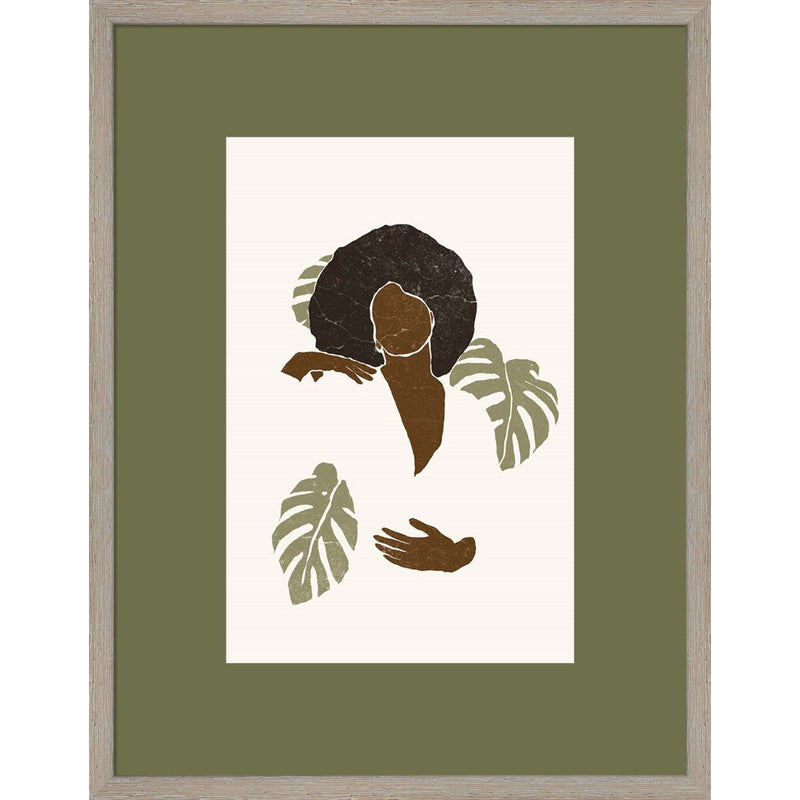 Boho Monstera Leaves II by Yuyu Pont, Framed Art