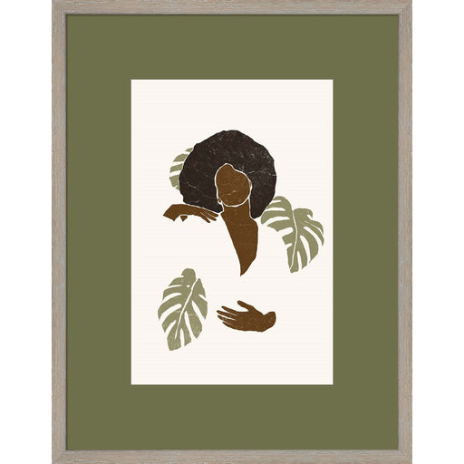Boho Monstera Leaves II by Yuyu Pont, Framed Art