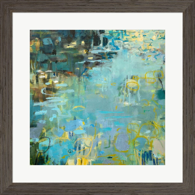 Tidal Pool In Blue by Kathleen Robbins, Framed Art