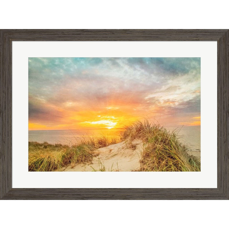 Sunset over The Dunes by Brooke T. Ryan, Framed Art