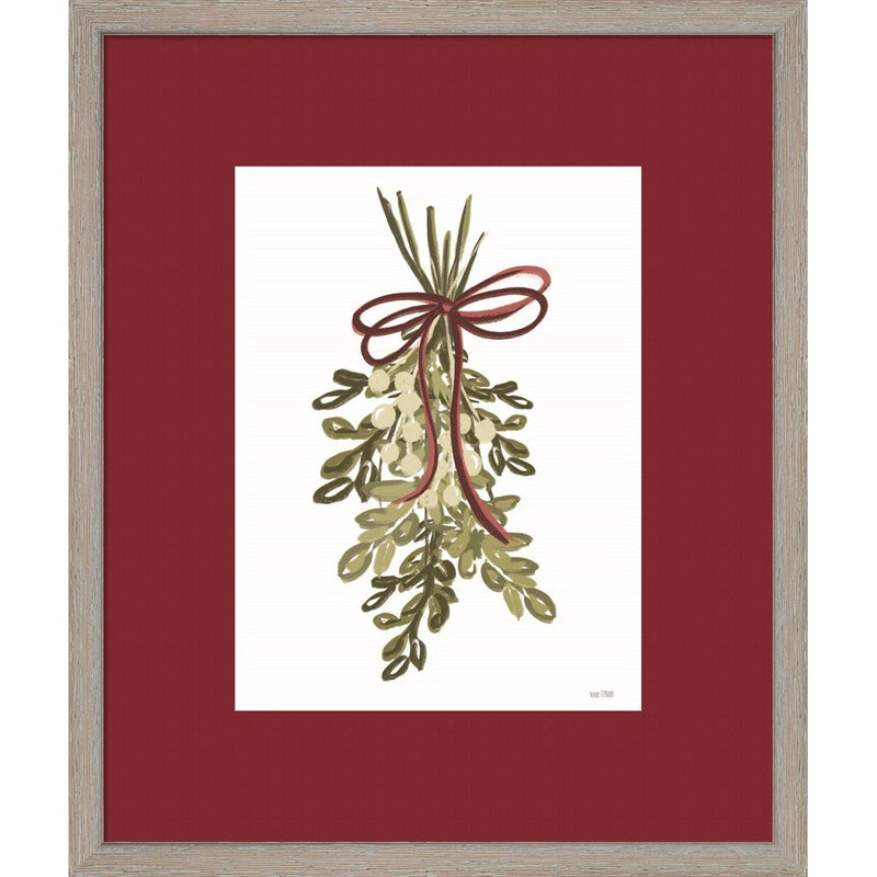 Painterly Mistletoe by House Fenway, Framed Art