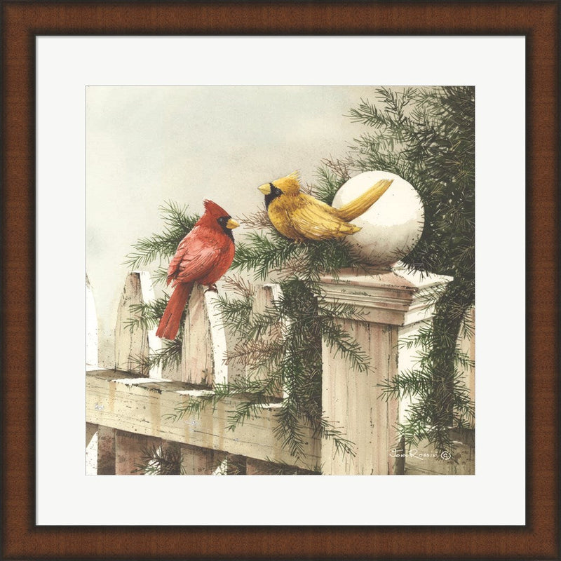 The Fence Sitters by John Rossini, Framed Art