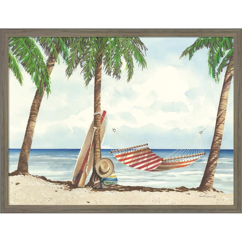 Under the Palms by John Rossini, Framed Art