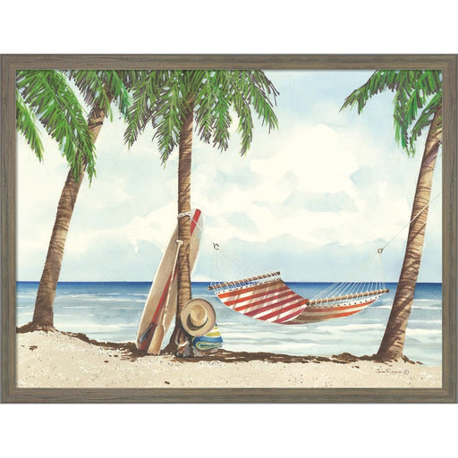 Under the Palms by John Rossini, Framed Art