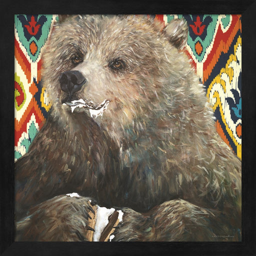 Bear Wants Smore by Kamdon Kreations, Framed Art