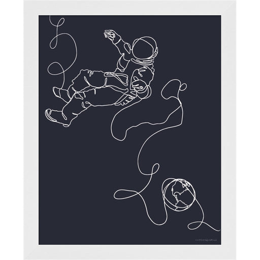 Lines in Space 1 by Kamdon Kreations, Framed Art