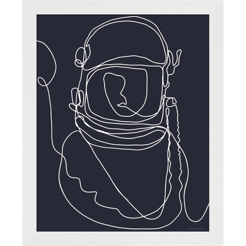 Lines in Space 2 by Kamdon Kreations, Framed Art