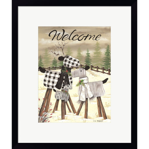 Deer Welcome by Lisa Kennedy, Framed Art