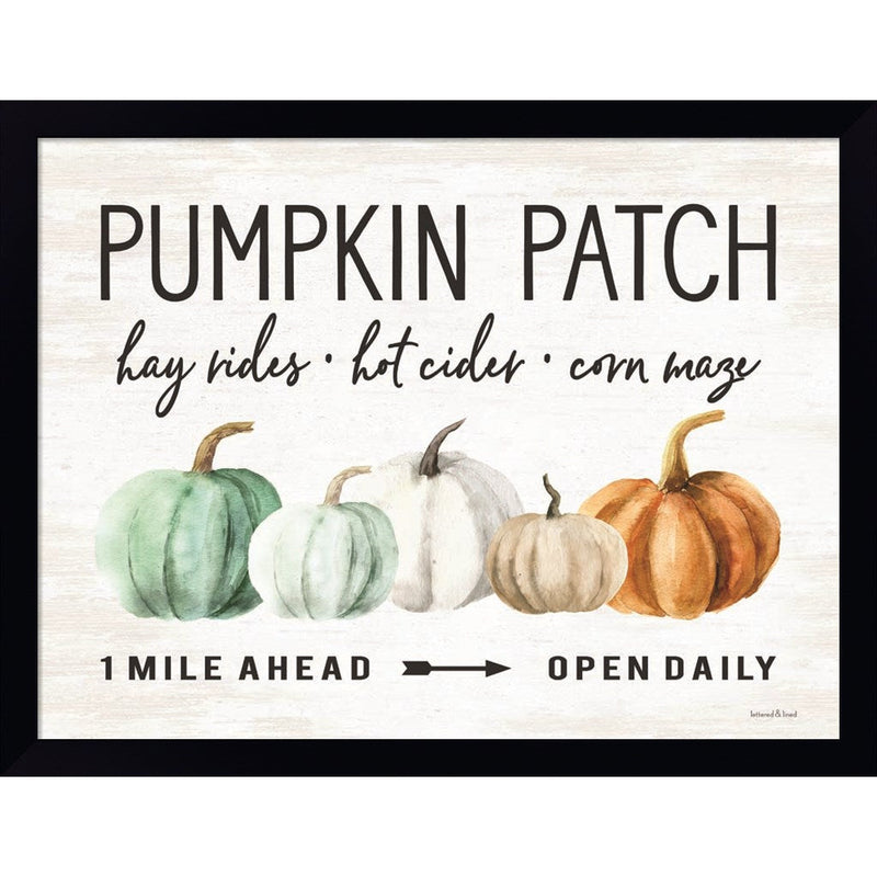 Pumpkin Patch by Lettered & Lined, Framed Art