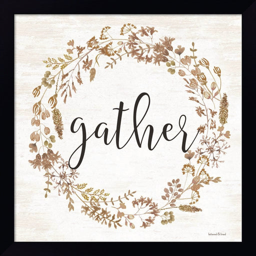 Gather Wreath by Lettered & Lined, Framed Art