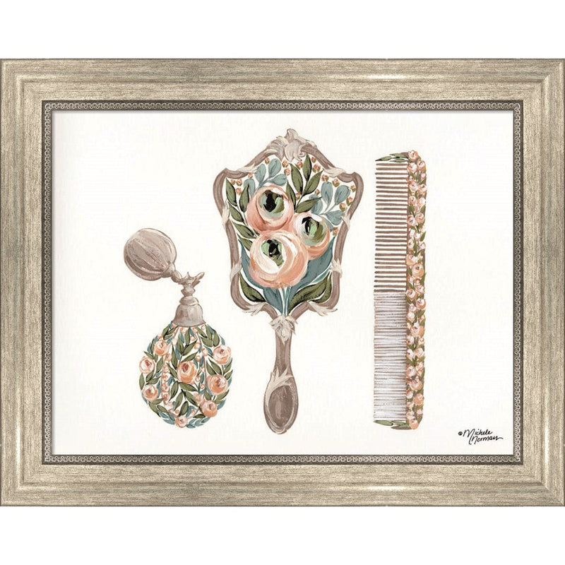 Vanity Set by Michele Norman, Framed Art