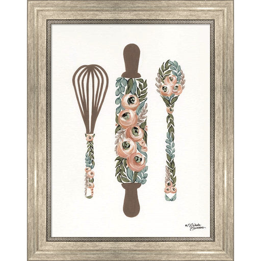 Floral Baking Tools by Michele Norman, Framed Art