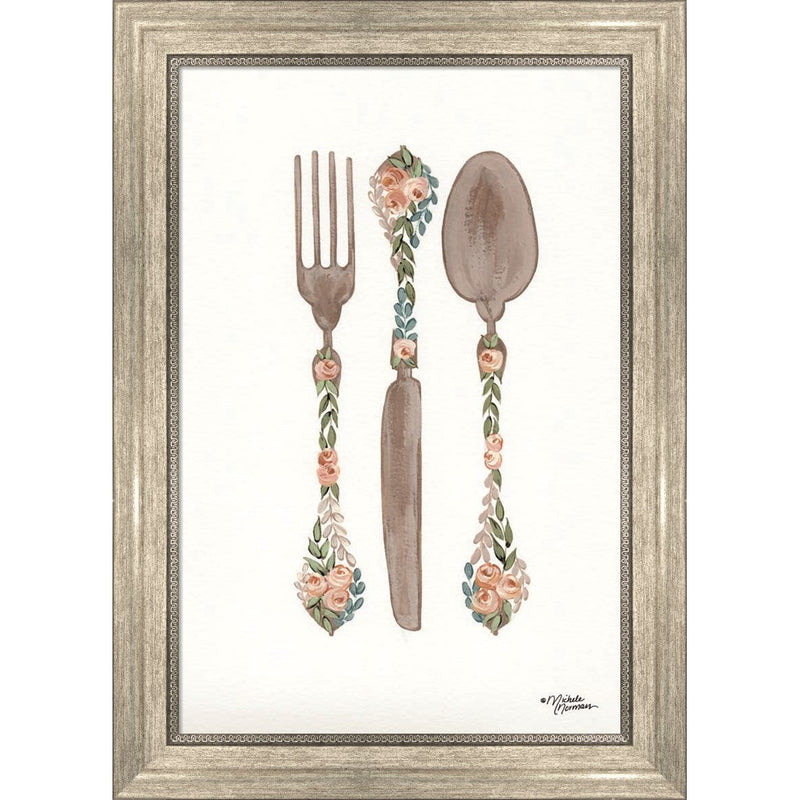 Floral Flatwear by Michele Norman, Framed Art