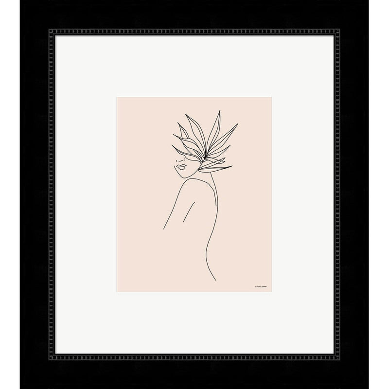 Modern Figural Line Drawing by Rachel Nieman, Framed Art
