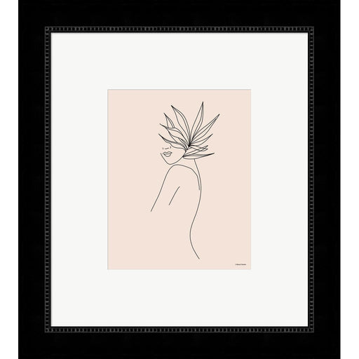 Modern Figural Line Drawing by Rachel Nieman, Framed Art