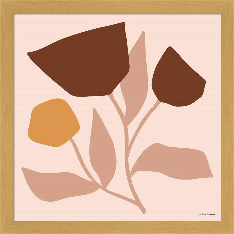 Modern Graphic Floral Stem by Rachel Nieman, Framed Art