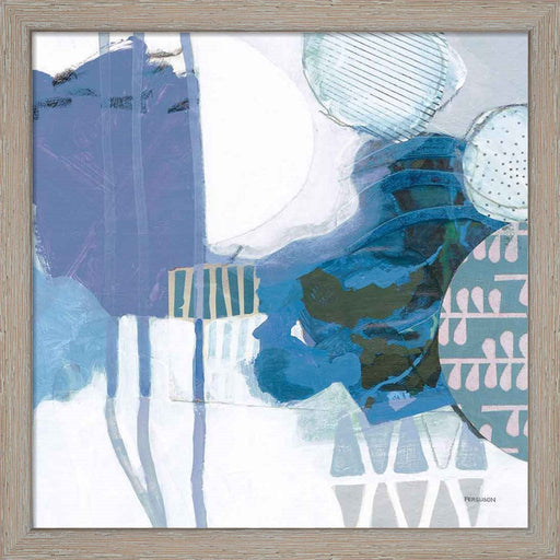 Abstract Layers IV Blue by Kathy Ferguson, Framed Art