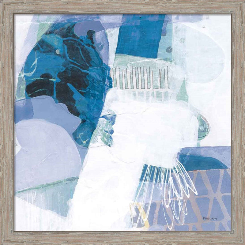 Abstract Layers III Blue by Kathy Ferguson, Framed Art