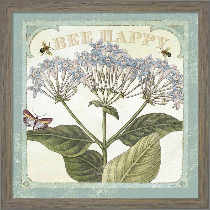 Parisian Flowers I Bees by Sue Schlabach, Framed Art