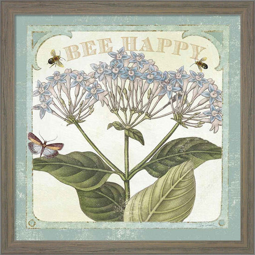 Parisian Flowers I Bees by Sue Schlabach, Framed Art