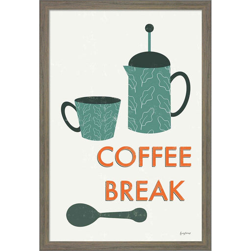 Retro Kitchen Coffee II by Becky Thorns, Framed Art