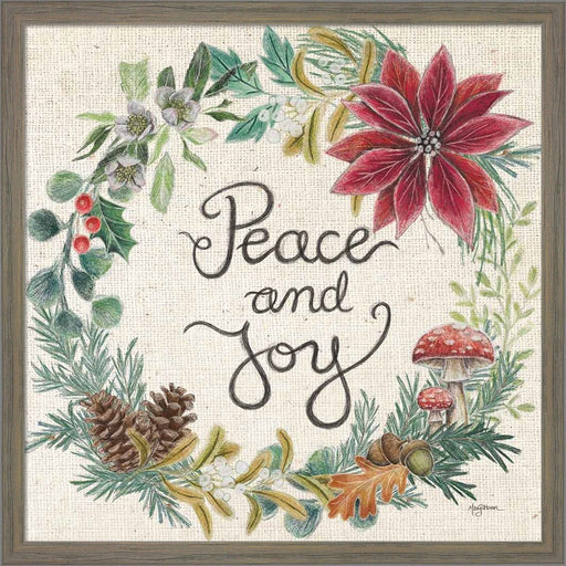 Christmas Chalk IV Light by Mary Urban, Framed Art
