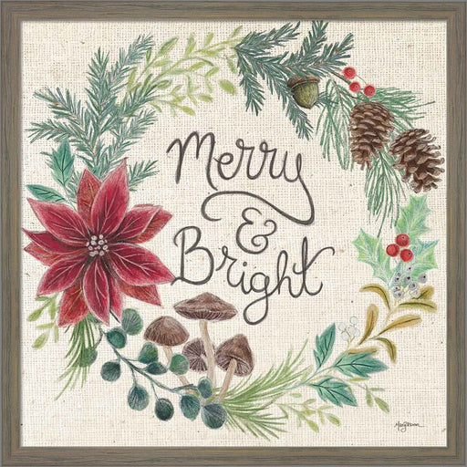 Christmas Chalk III Light by Mary Urban, Framed Art