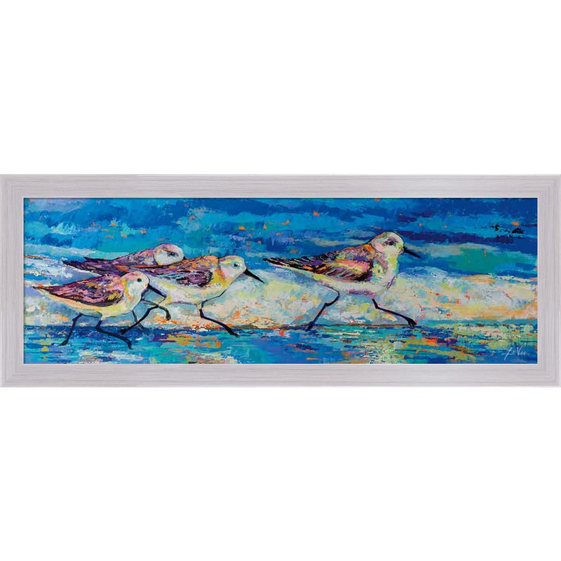 Racing Plovers by Jeanette Vertentes, Framed Art