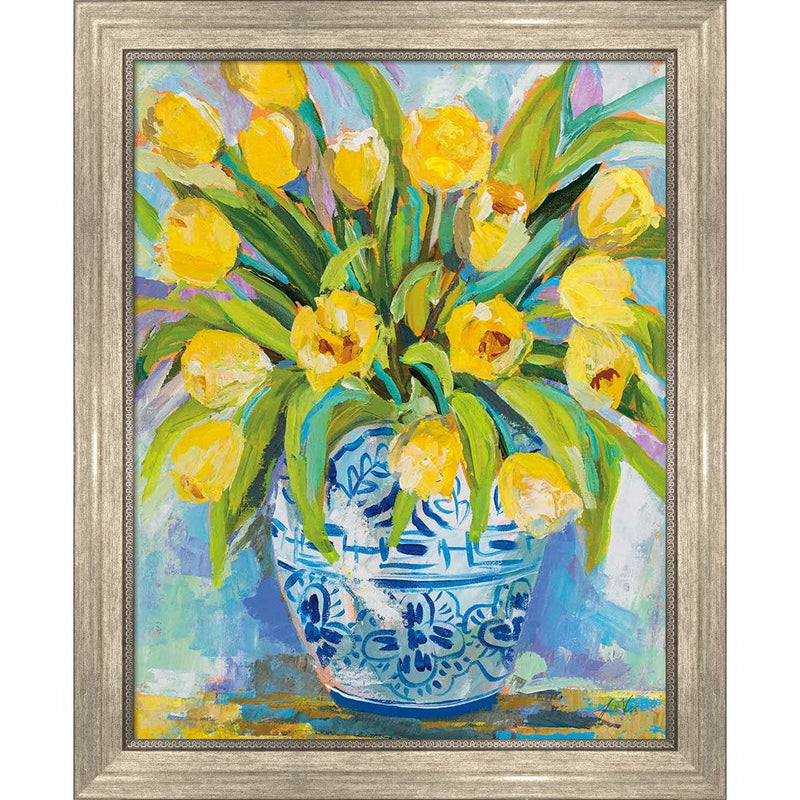 Ginger Jar Tulips by Jeanette Vertentes, Framed Art