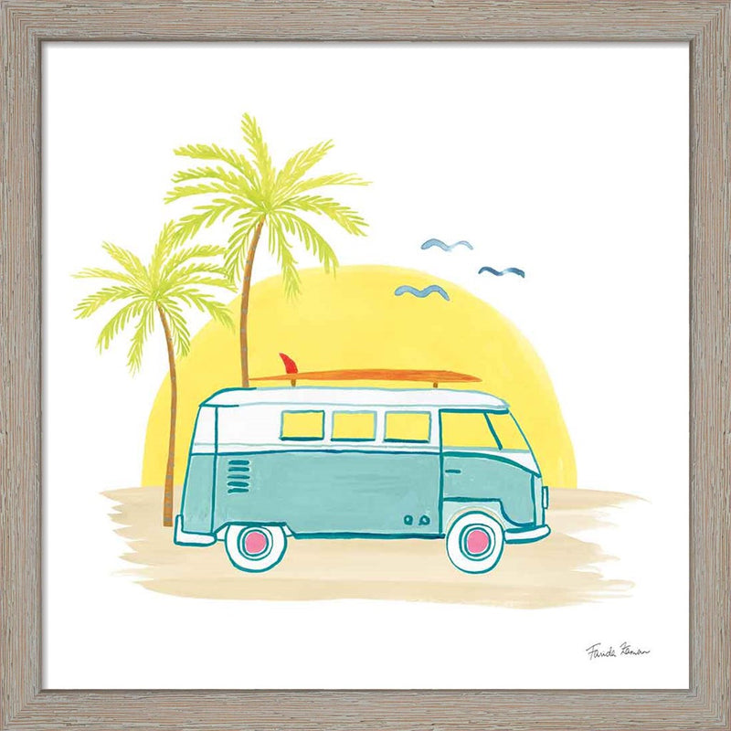 Beach Cruiser I by Farida Zaman, Framed Art