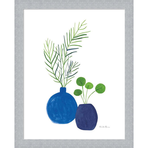 Potted I Indigo by Farida Zaman, Framed Art
