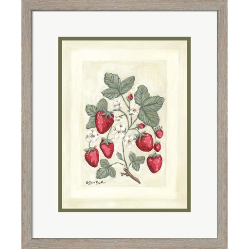 Sweet Summer Strawberries I by Sara Baker, Framed Art