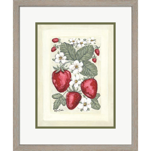 Sweet Summer Strawberries II by Sara Baker, Framed Art