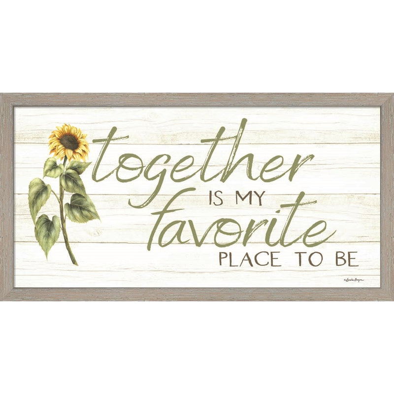Together is My Favorite Place to Be by Susie Boyer, Framed Art