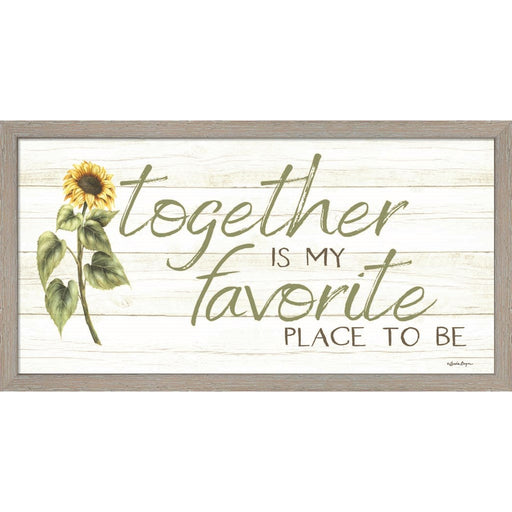 Together is My Favorite Place to Be by Susie Boyer, Framed Art