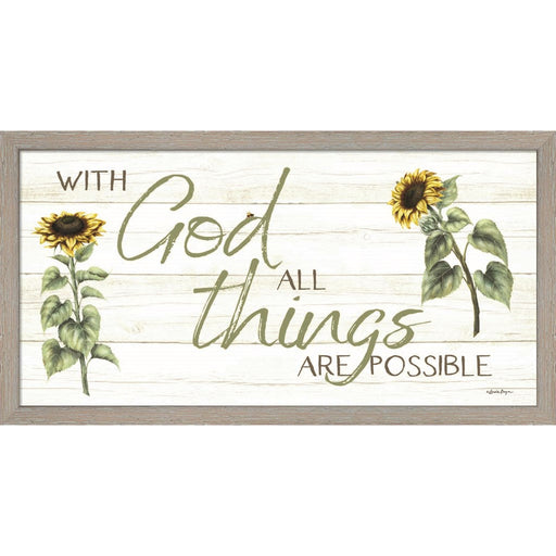 With God All Things Are Possible by Susie Boyer, Framed Art