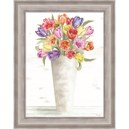 Colorful Tulip Bouquet by Cindy Jacobs, Framed Art