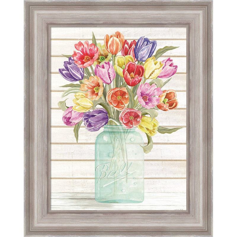 Farmhouse Tulips by Cindy Jacobs, Framed Art