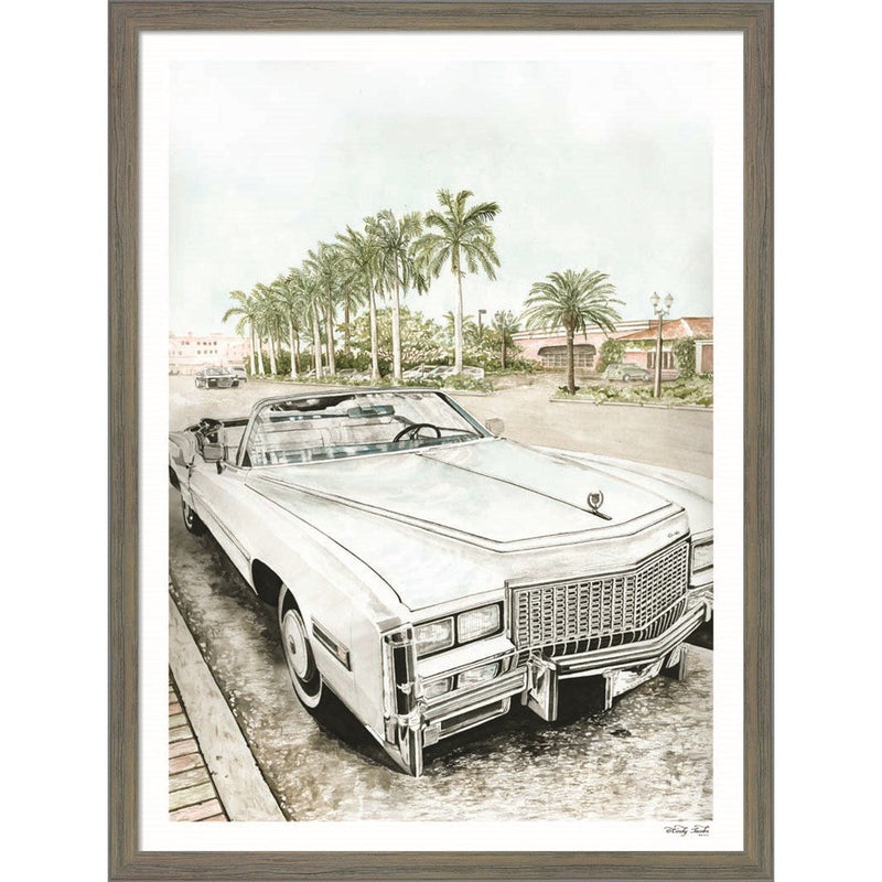 Beach Day Parking Spot by Cindy Jacobs, Framed Art