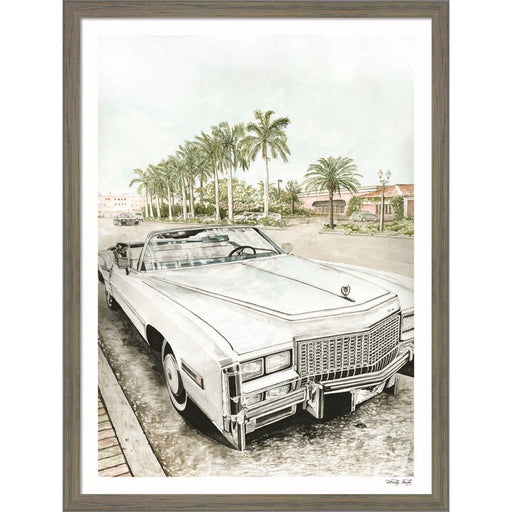 Beach Day Parking Spot by Cindy Jacobs, Framed Art
