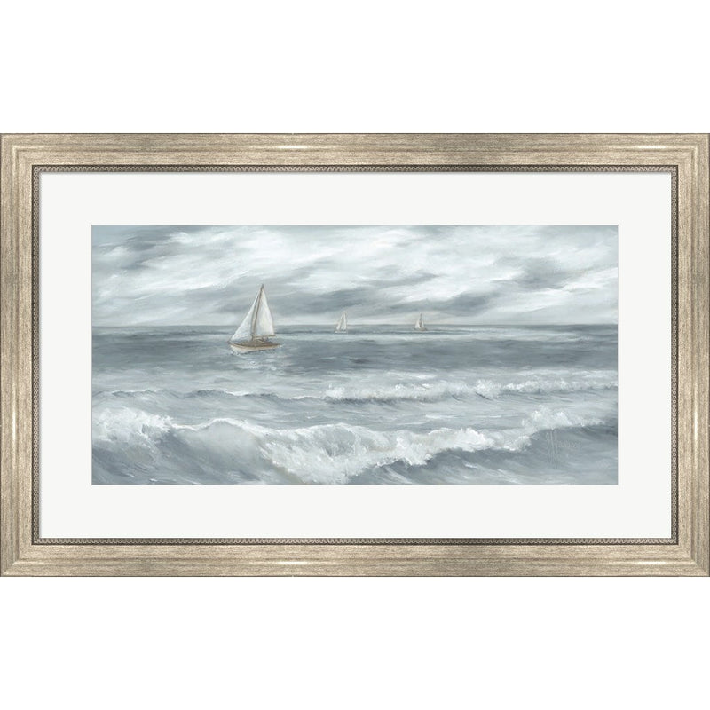 Three Sailboats by Georgia Janisse, Framed Art