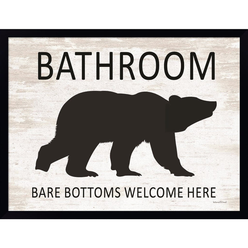 Bare Bottoms Welcome Here by Lettered & Lined, Framed Art