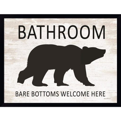 Bare Bottoms Welcome Here by Lettered & Lined, Framed Art
