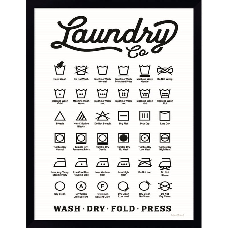 Laundry Co. by Lettered & Lined, Framed Art