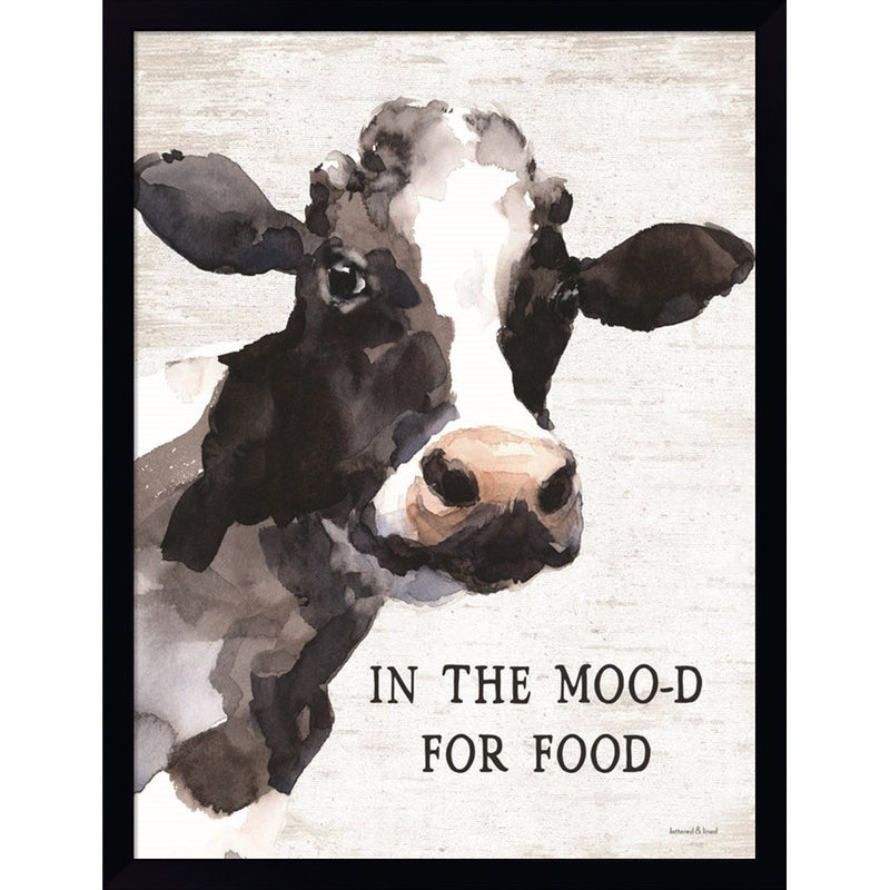 In the Moo-d for Food by Lettered & Lined, Framed Art