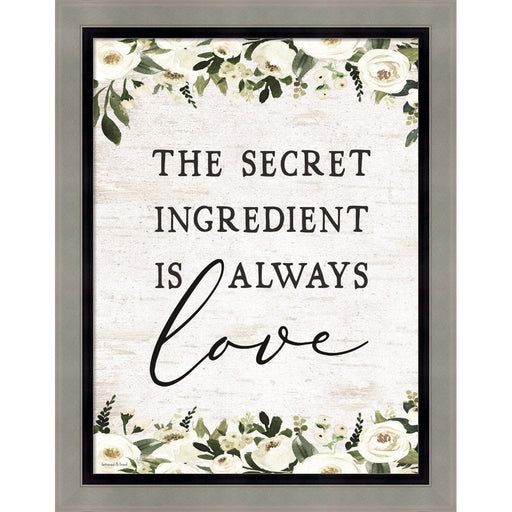 The Secret Ingredient is Always Love by Lettered & Lined, Framed Art