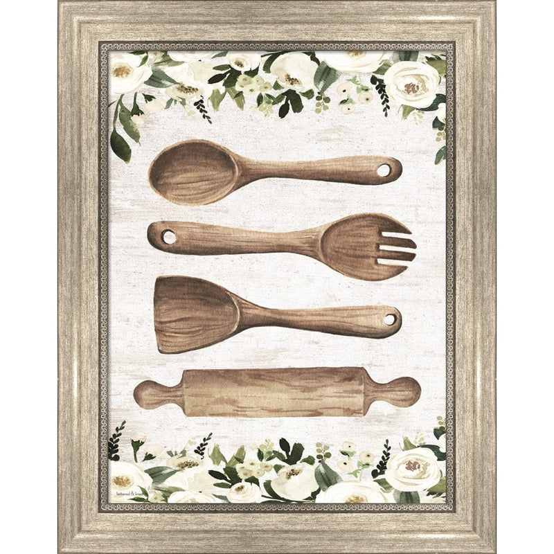 Wooden Utensils by Lettered & Lined, Framed Art