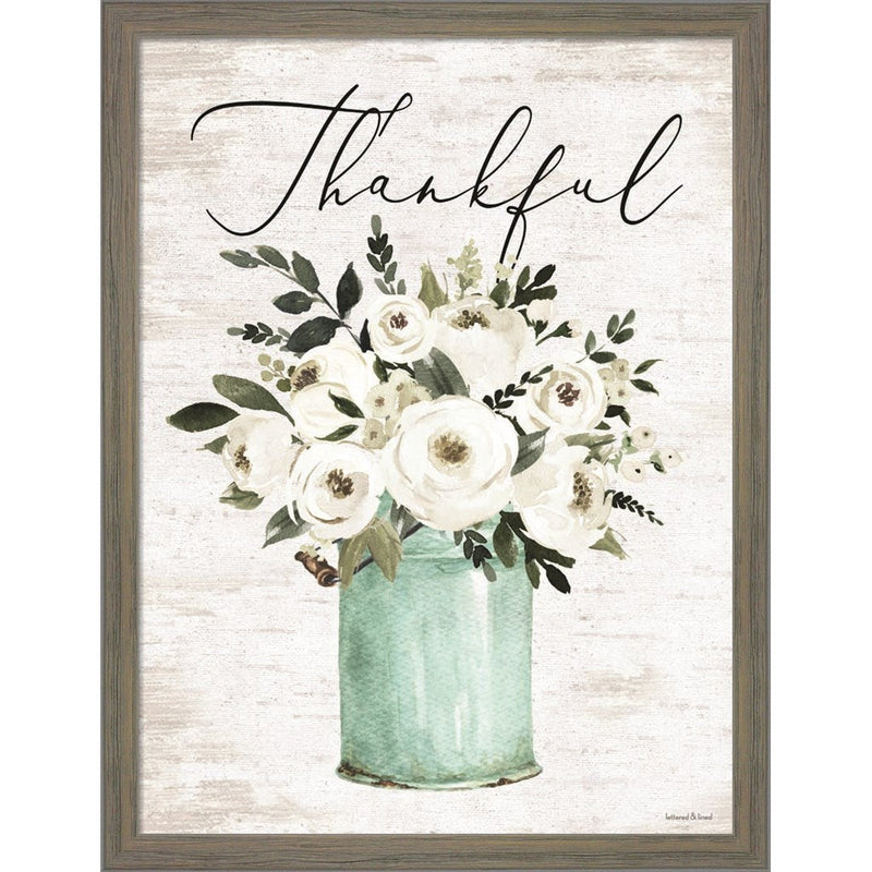 Thankful by Lettered & Lined, Framed Art