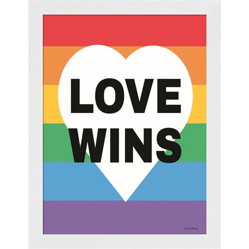 Rainbow Love Wins by Lettered & Lined, Framed Art