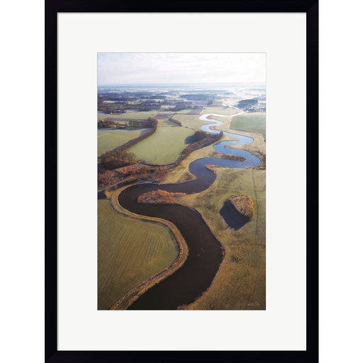 Flat Country from Above by Martin Podt, Framed Art